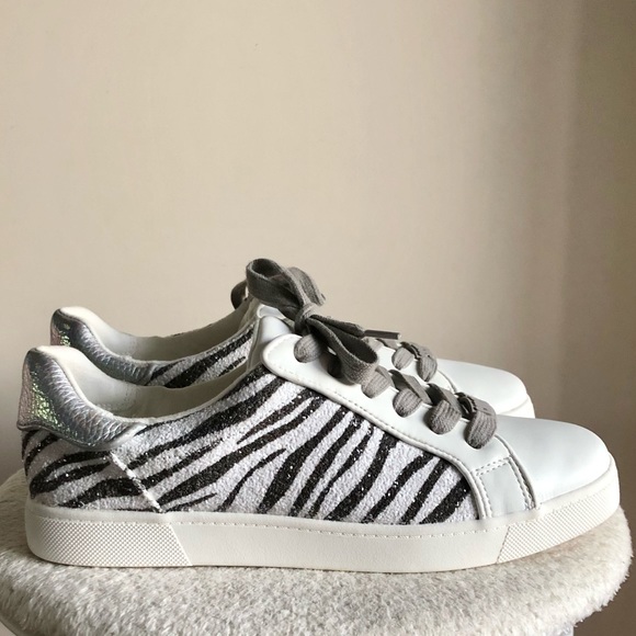 Sam Edelman Circus Devin Zebra Accent Lace Up Sneaker Tennis Shoe size 8 - Picture 7 of 16
